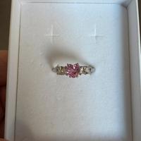 Anello mezza veretta argento925 cuore centrale