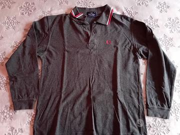 Polo maniche lunghe Fred Perry grigia M