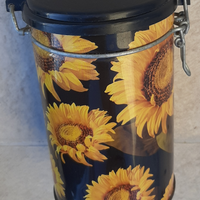 Contenitore decorativo in latta per caffè anni 50