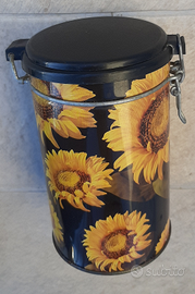 Contenitore decorativo in latta per caffè anni 50