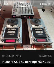 coppia cdj Numark più mixer