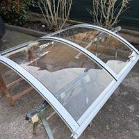 Pensilina in alluminio e policarbonato 160x150