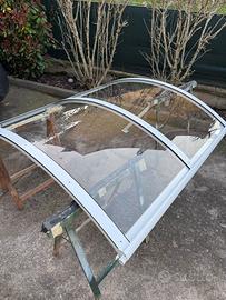 Pensilina in alluminio e policarbonato 160x150