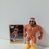 WWF wrestling Hasbro Macho Man+ card merlin 