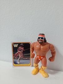 WWF wrestling Hasbro Macho Man+ card merlin 