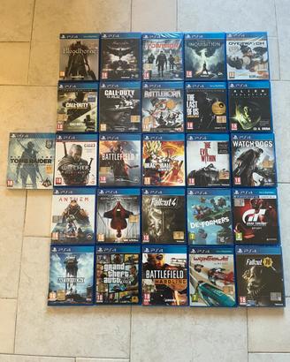 Lotto di Videogioci Ps4: Gta V, The witcher 3 ecc.