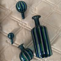 Set 2 bottiglie vetro di Murano
