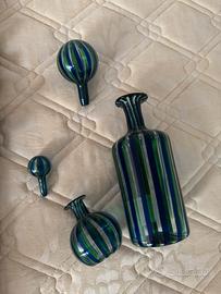 Set 2 bottiglie vetro di Murano