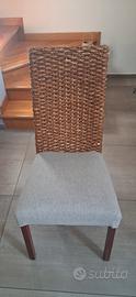 Sedie rivestite in banano