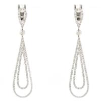 Orecchini pendenti in oro bianco con diamanti 