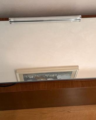 Specchio da bagno 125x50 con luce