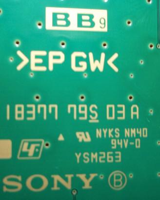 Sony KD-43XF7077-Tcon alimentatore inverter Tuner