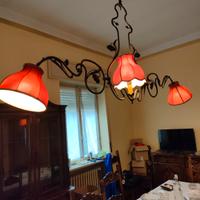 lampadario  ottone brunito