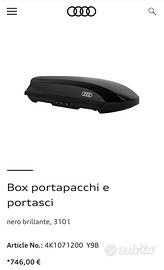 Baule box porta pacchi / sci