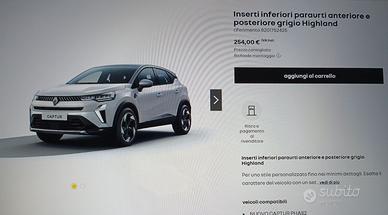 Inserti paraurti ant-post. per Renault Captur