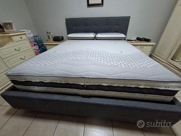 LETTO MATRIMONIALE A CONTENITORE CON MATERASSO 
