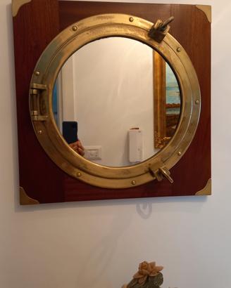 oblò specchio ottone 