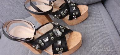 Sandali neri  firmati nuovi 37 cerimonia