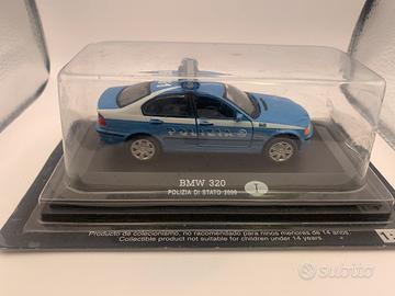 Modellino auto bmw320 polizia 2000 scala 1:43
