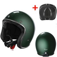 CASCO JET VINTAGE MOTO STORMER GLITTERATO + BUBBLE