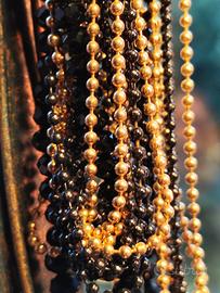 1970.raro Girocollo corto a 9 fili con perline