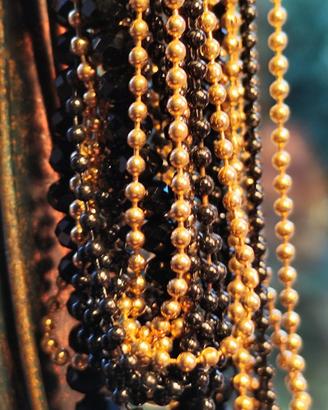 1970.raro Girocollo corto a 9 fili con perline