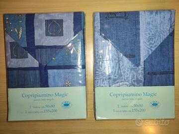 2x Completi copripiumino singolo Magic, nuovi