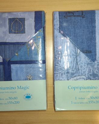 2x Completi copripiumino singolo Magic, nuovi