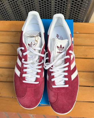 Scarpe Adidas Gazelle Burgundy - nuove taglia 46