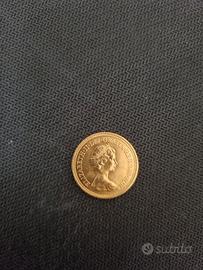 Sterlina d'oro Regina Elisabetta II del 1974