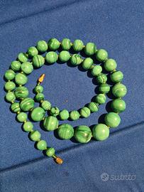 collana in malachite