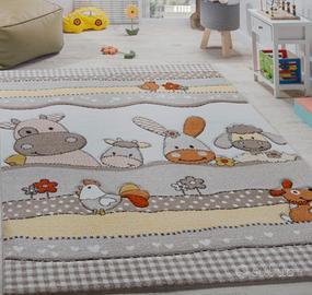 Tappeto cameretta 160×230 cm animali della fattori