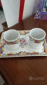 Set Vintage Limoges – 2 tazzine da caffè + vassoio