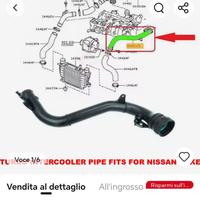 TUBO TURBO INTERCOOLER NUOVO PER NISSAN JUKE 1.5 D