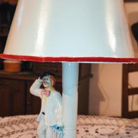 Lampada Da Tavolo Pagliaccio In Ceramica  vintage 