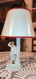 Lampada Da Tavolo Pagliaccio In Ceramica  vintage 
