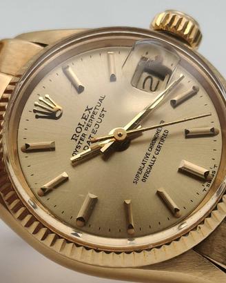 Rolex Oyster Perpetual Lady Date oro 18kt 26  6517
