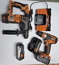 KIT TASSELLATORE E TRAPANO AEG USATO