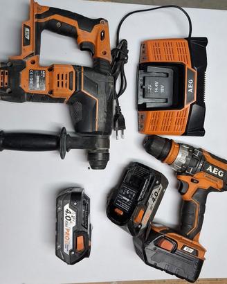 KIT TASSELLATORE E TRAPANO AEG USATO