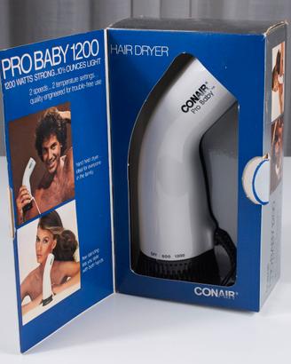 Asciugacapelli vintage Conair Pro Baby 1200 NOS