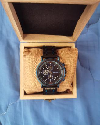 Orologio uomo Ebano e Acciaio Bobo Bird