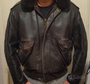 Giubbotto Schott marrone anni 90