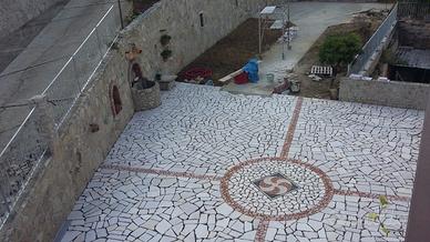 Palladiana di pietra bianca