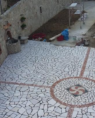 Palladiana di pietra bianca