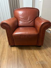 Poltrona in pelle