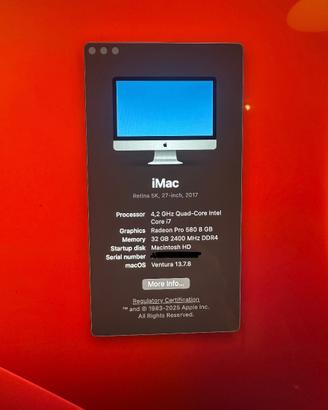 Apple IMAC 27 32gb Ram