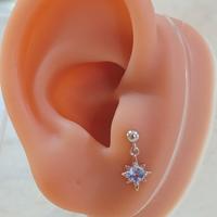 Piercing Orecchino singolo Cometa in Argento 