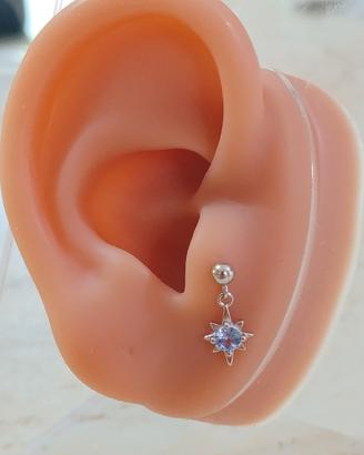 Piercing Orecchino singolo Cometa in Argento 
