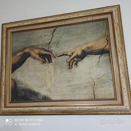 Quadro "Creazione di Adamo" Michelangelo