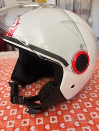 Casco jet acerbis brezza moto scooter bianco